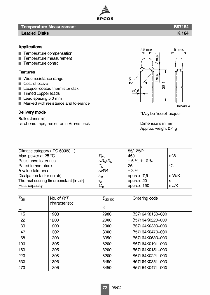 B57164K0683000_1216088.PDF Datasheet