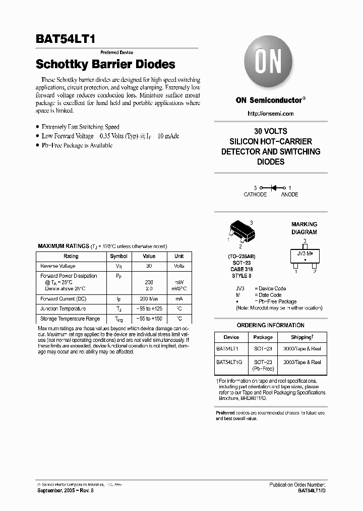 BAT54LT1G_1217396.PDF Datasheet