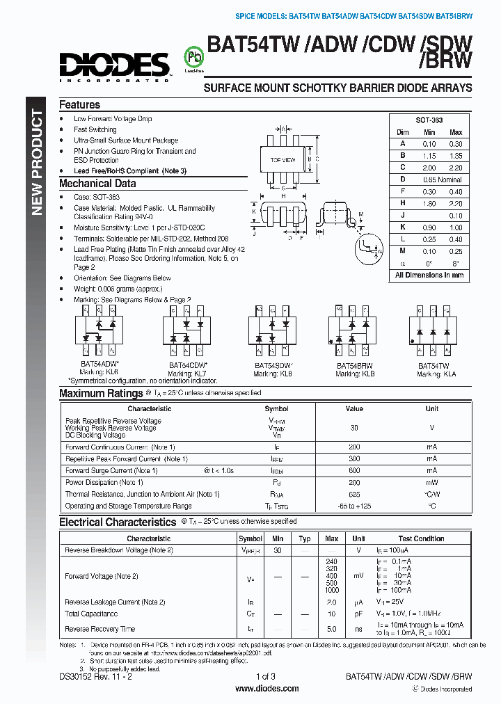 BAT54CDW-7-F_1151457.PDF Datasheet