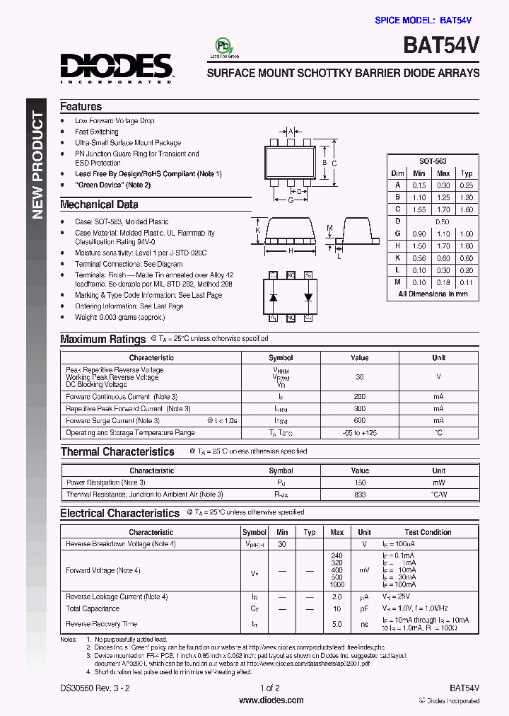 BAT54V-7_1168092.PDF Datasheet