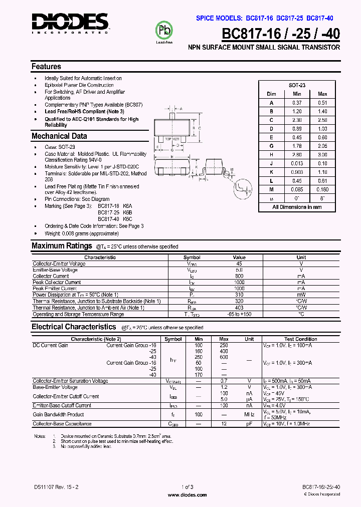 BC817-40-7-F_1217976.PDF Datasheet