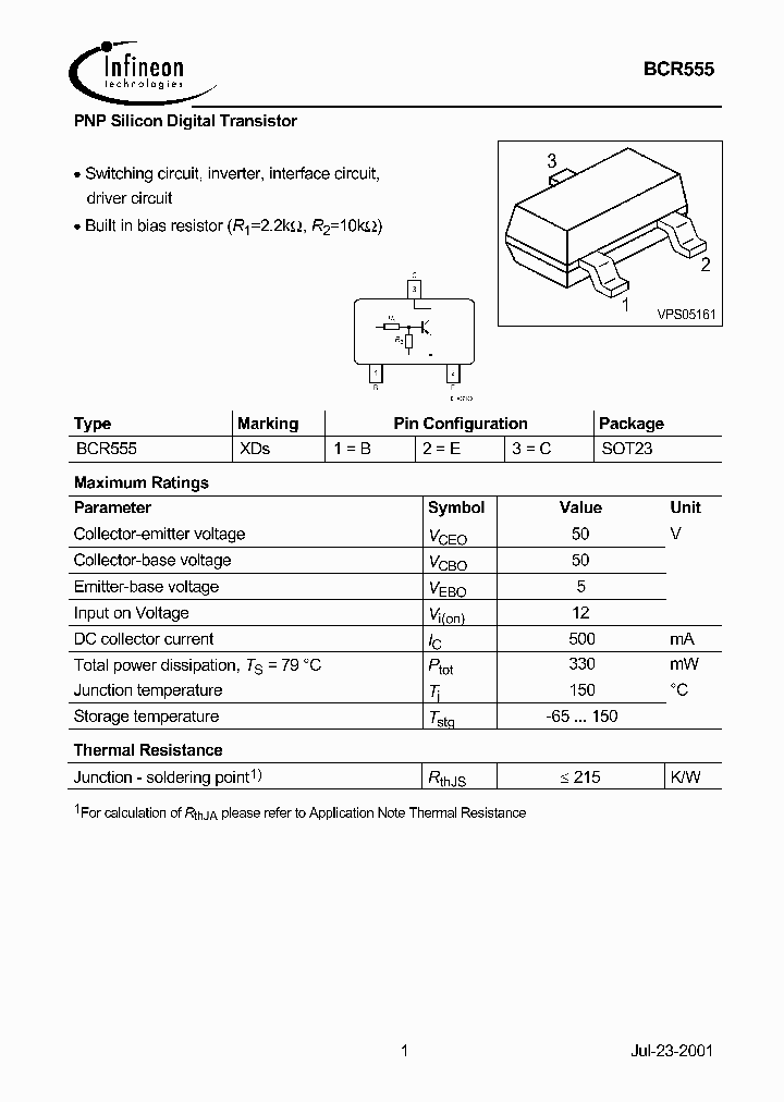 BCR555_1218390.PDF Datasheet