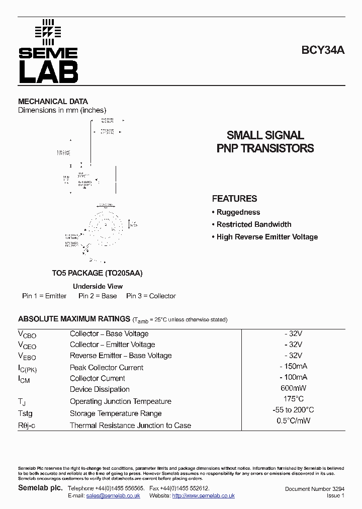 BCY34A_1218542.PDF Datasheet