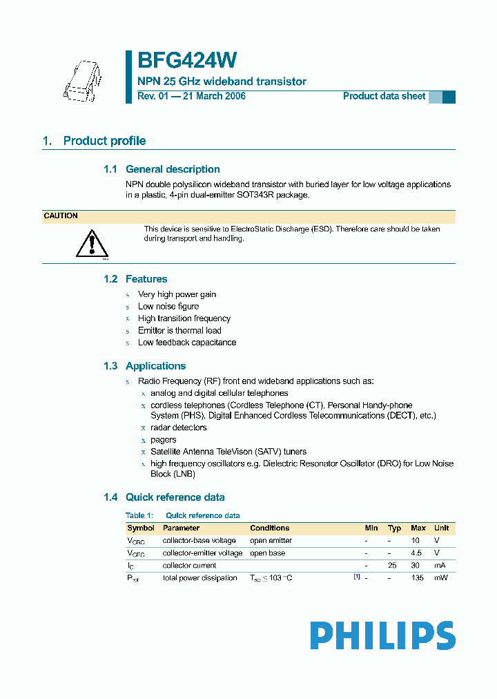 BFG424W_1219163.PDF Datasheet