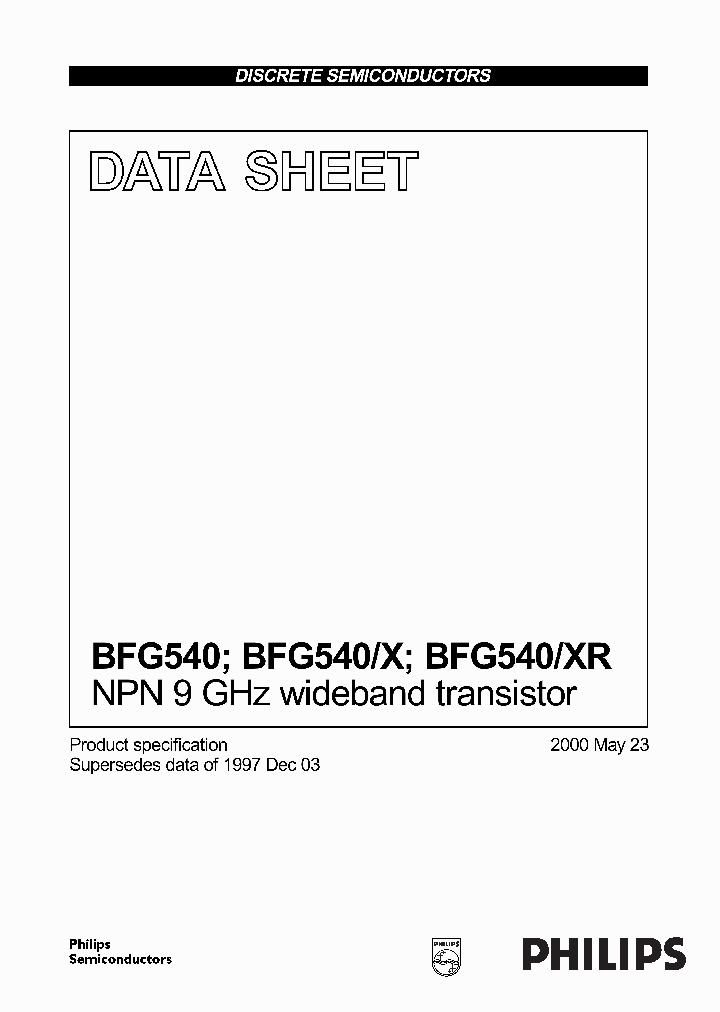 BFG540WXR_1219171.PDF Datasheet