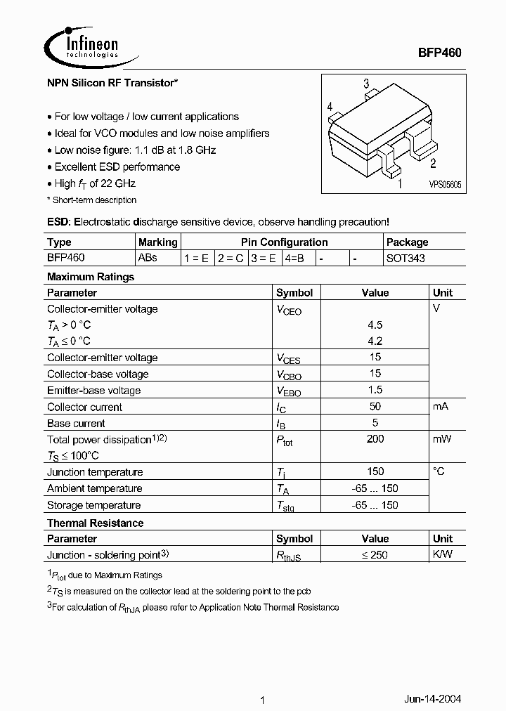 BFP460_1219197.PDF Datasheet