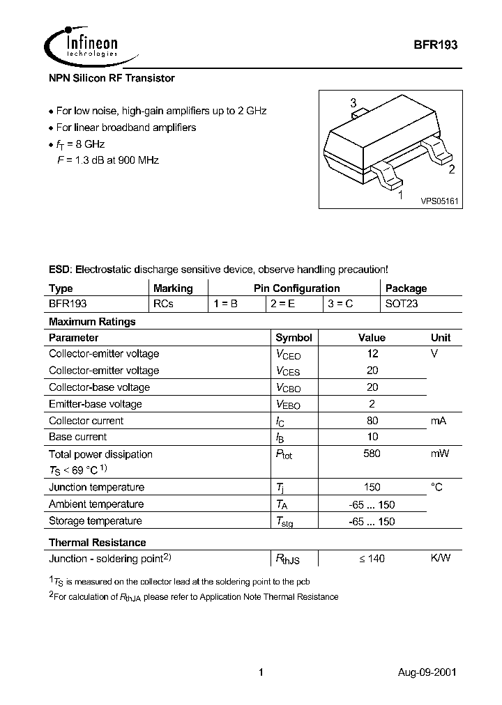 BFR193_1161981.PDF Datasheet