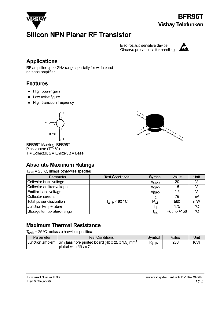 BFR96T_1219271.PDF Datasheet