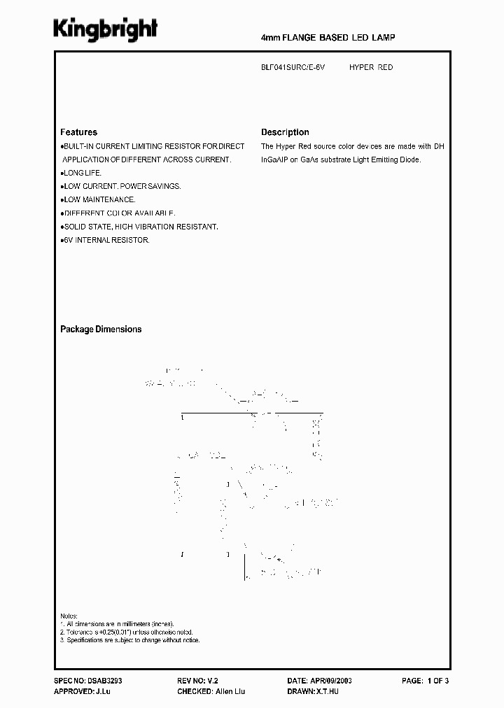 BLF041SURC-E-6V_1219665.PDF Datasheet