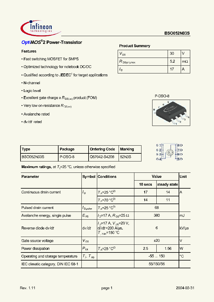 BSO052N03S_1220664.PDF Datasheet