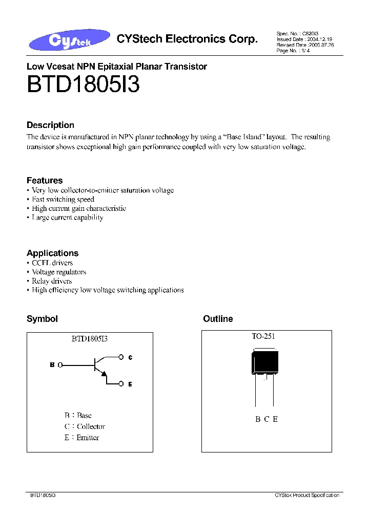 BTD1805I3_1221220.PDF Datasheet