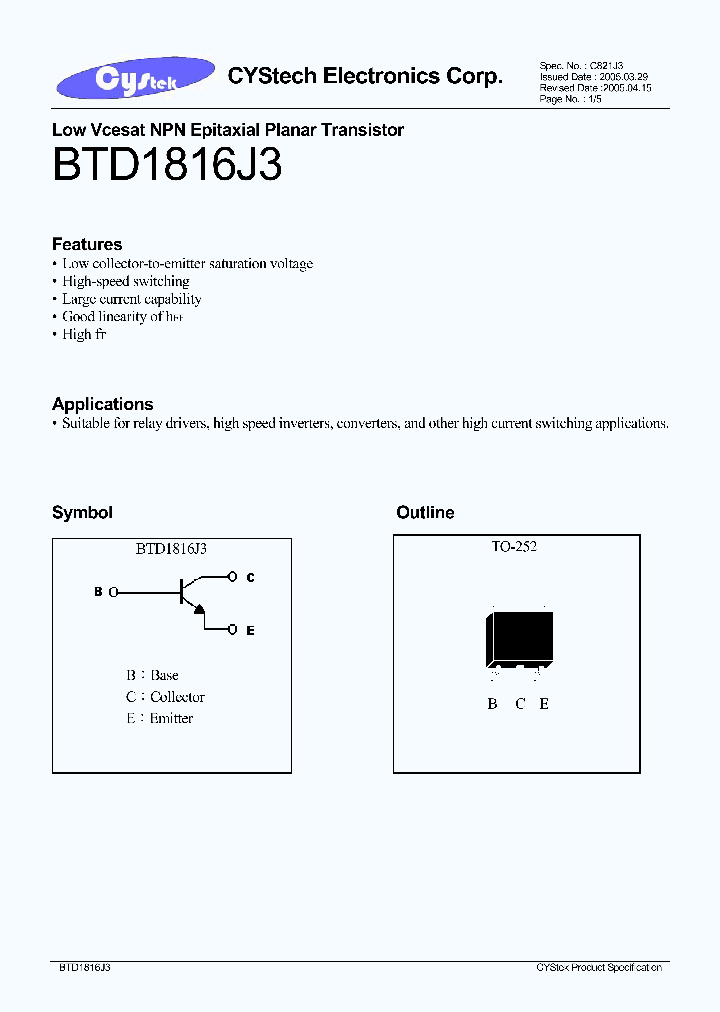 BTD1816J3_1221222.PDF Datasheet