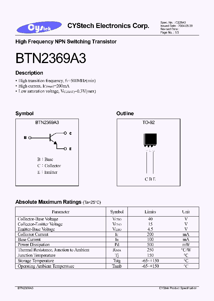 BTN2369A3_1221319.PDF Datasheet