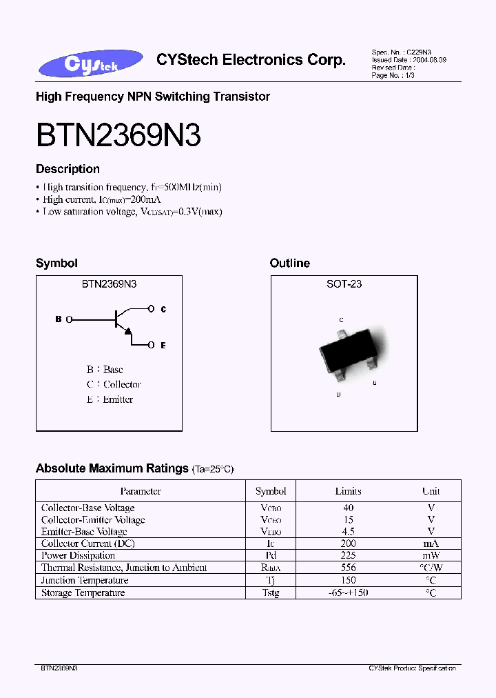 BTN2369N3_1221320.PDF Datasheet