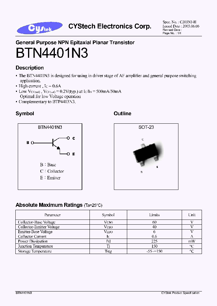 BTN4401N3_1221327.PDF Datasheet