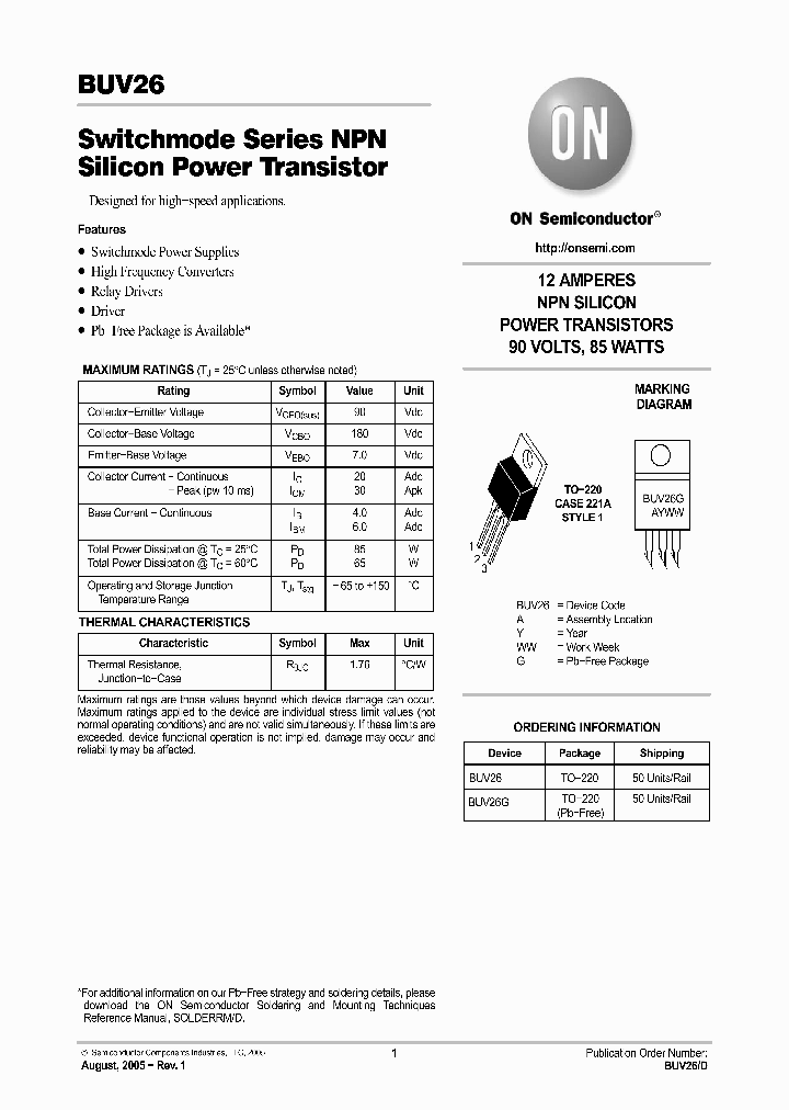 BUV26_1147302.PDF Datasheet