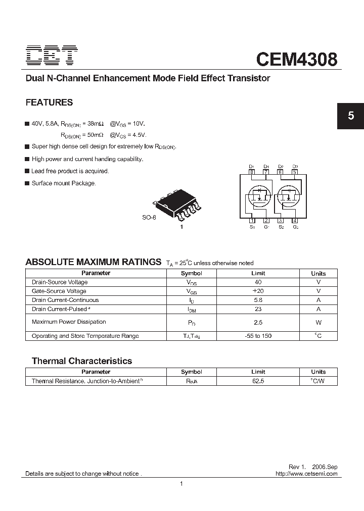 CEM4308_1113734.PDF Datasheet