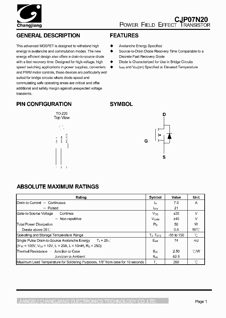 CJP07N20_1226338.PDF Datasheet