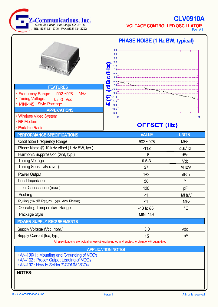 CLV0910A_1226586.PDF Datasheet