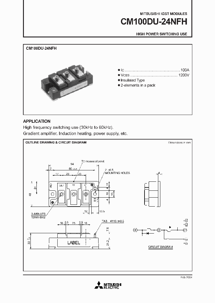 CM100DU-24NFH_1226671.PDF Datasheet