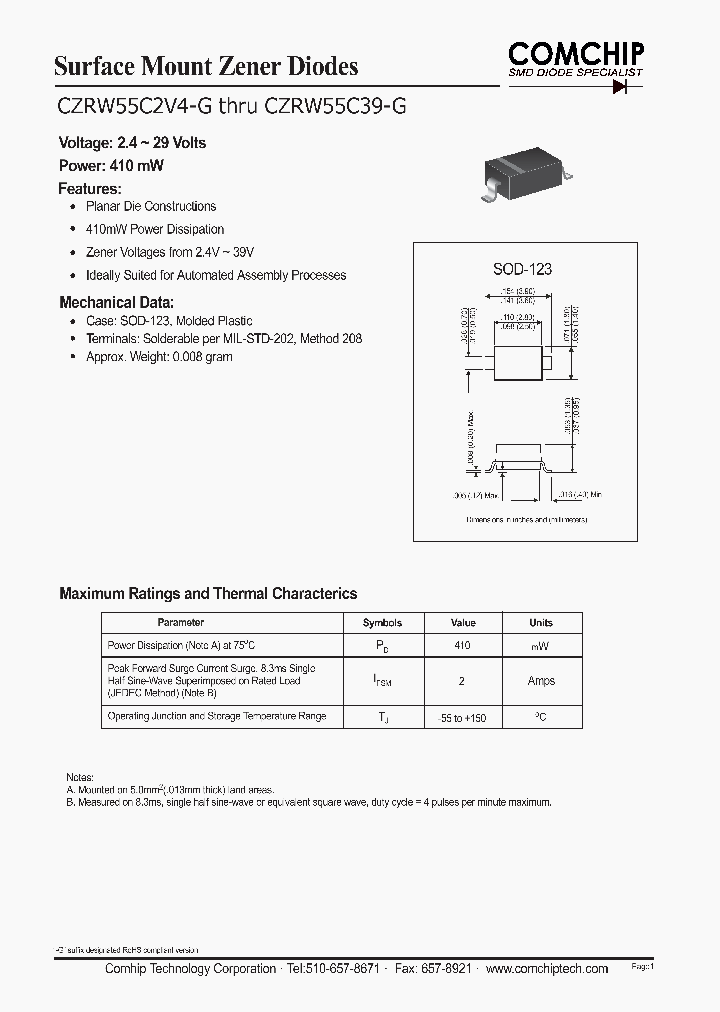 CZRW55C9V1-G_1230800.PDF Datasheet