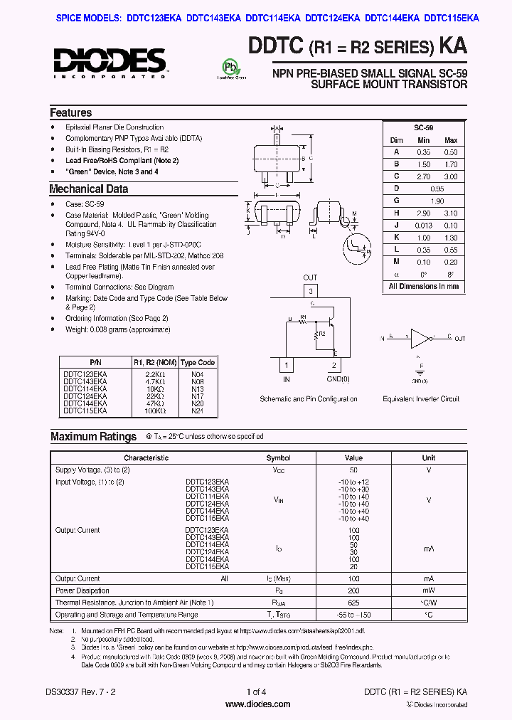 DDTC144EKA-7-F_1232001.PDF Datasheet
