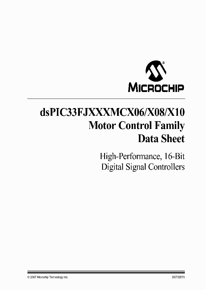 DSPIC33FJ256MC510IPF-QTP_1129948.PDF Datasheet