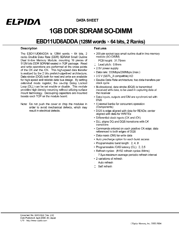 EBD11UD8ADDA-7B_1235636.PDF Datasheet