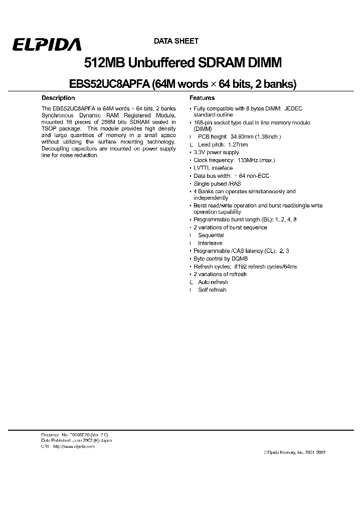 EBS52UC8APFA-7A_1235701.PDF Datasheet