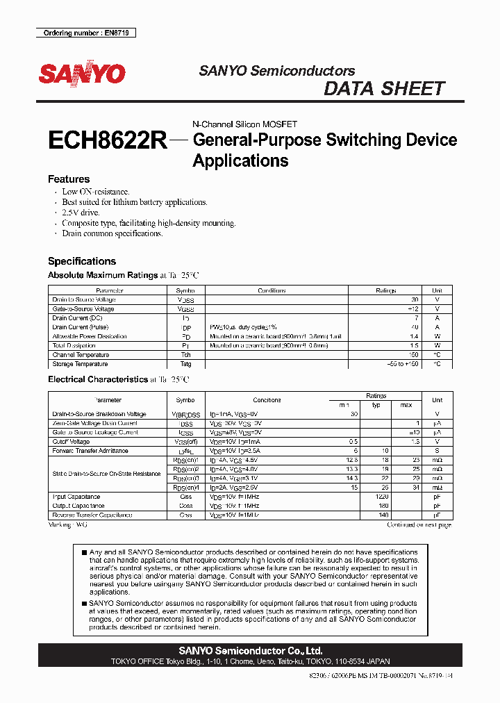 ECH8622R_1164003.PDF Datasheet