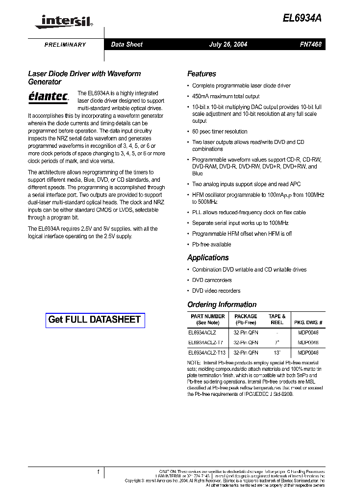 EL6934A_1179102.PDF Datasheet