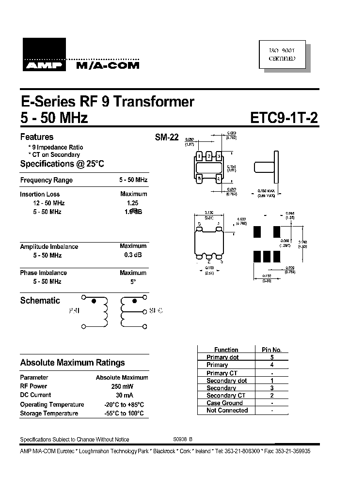 ETC9-1T-2_1238084.PDF Datasheet