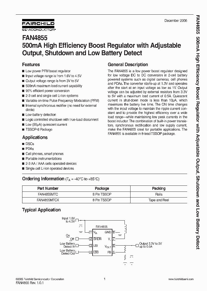 FAN4855MTCX_1238732.PDF Datasheet