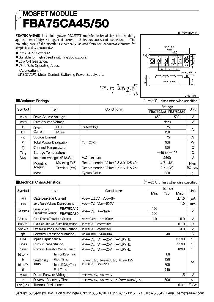 FBA75CA45_1238897.PDF Datasheet