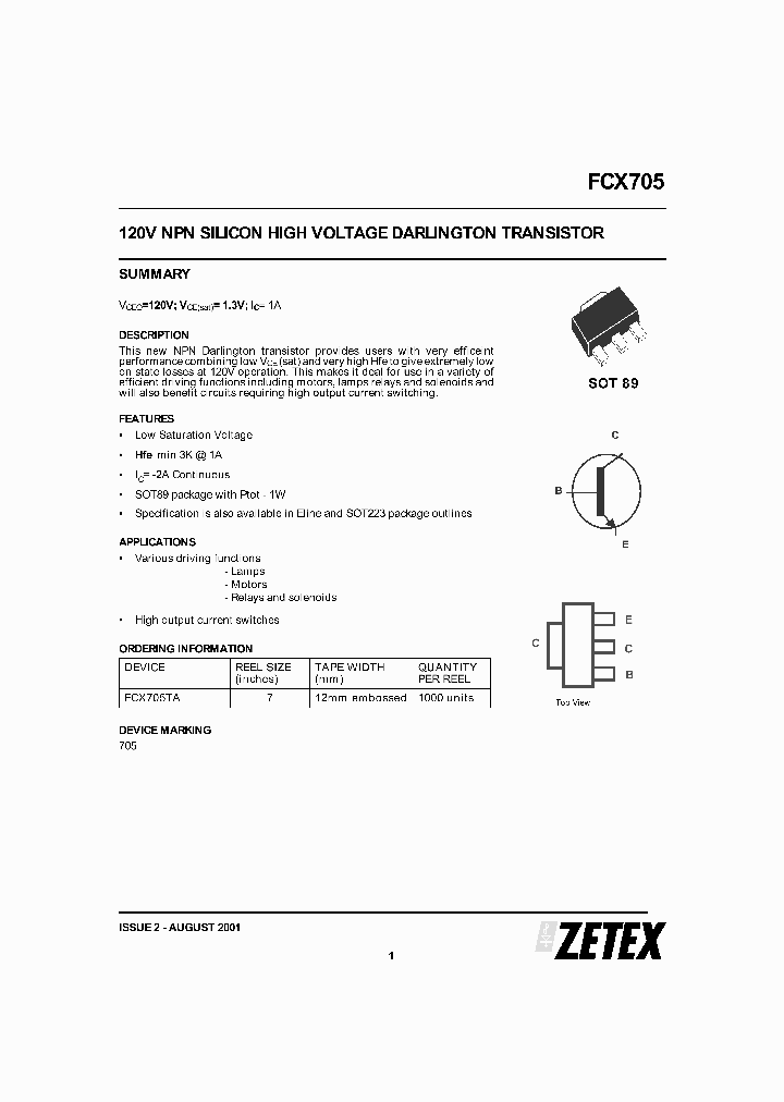 FCX705TA_1239162.PDF Datasheet