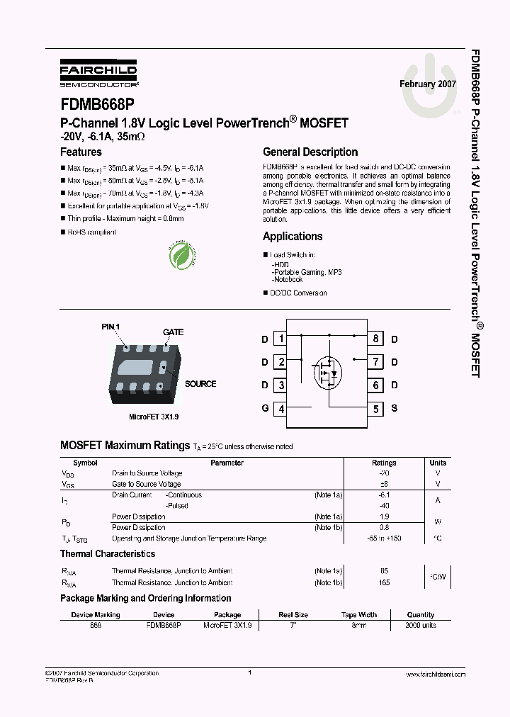 FDMB668P_1239487.PDF Datasheet