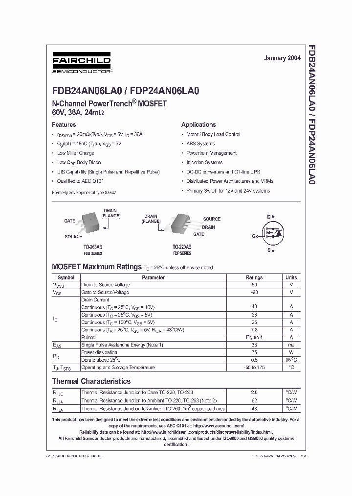 FDP24AN06LA0_1186002.PDF Datasheet