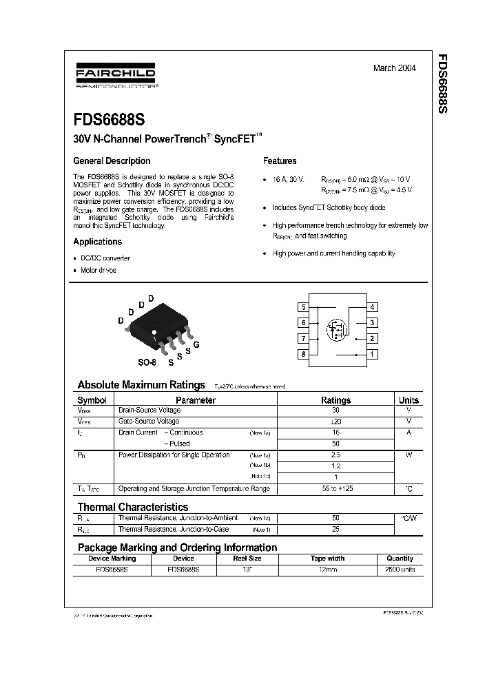 FDS6688S_1158353.PDF Datasheet