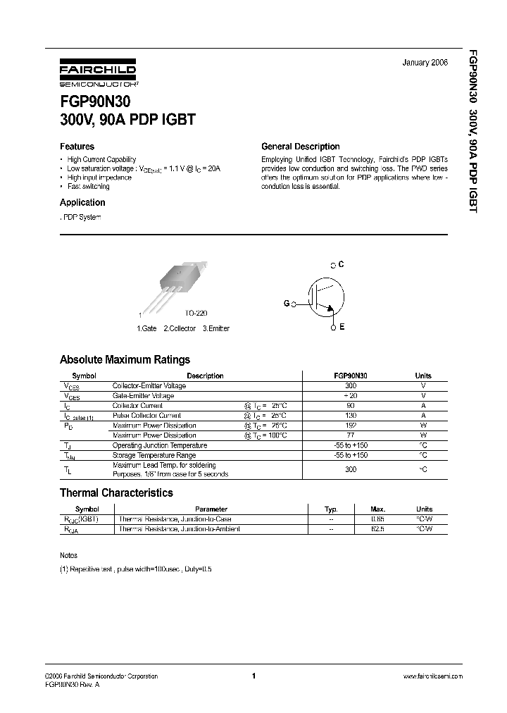 FGP90N30TU_1240144.PDF Datasheet