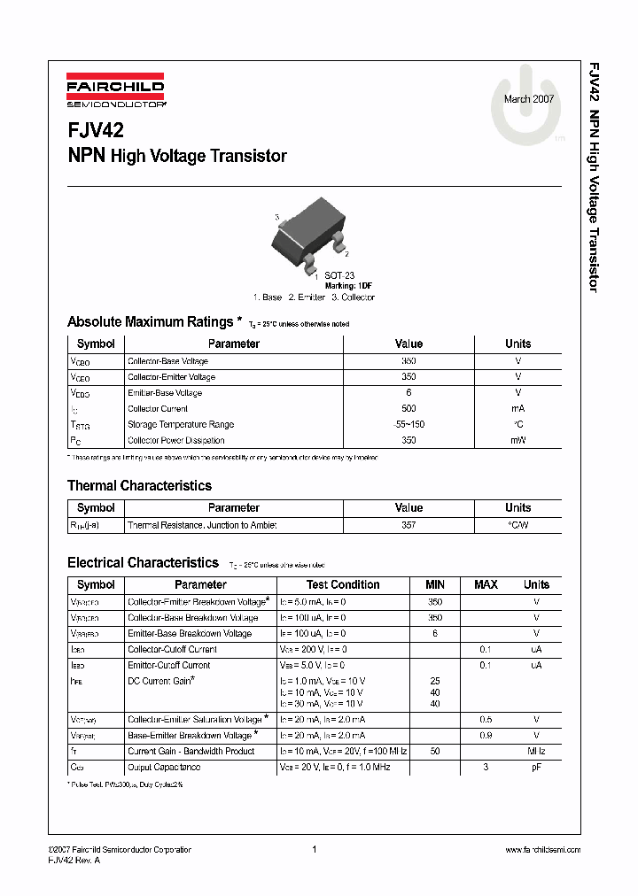 FJV42_1115716.PDF Datasheet