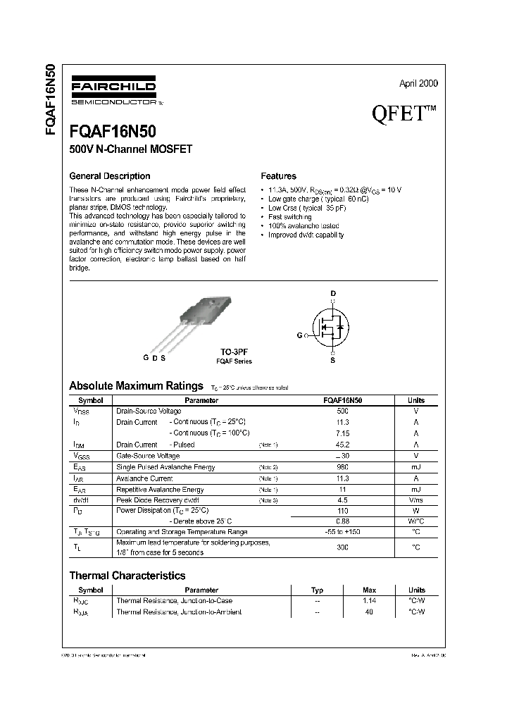 FQAF16N50_1241475.PDF Datasheet