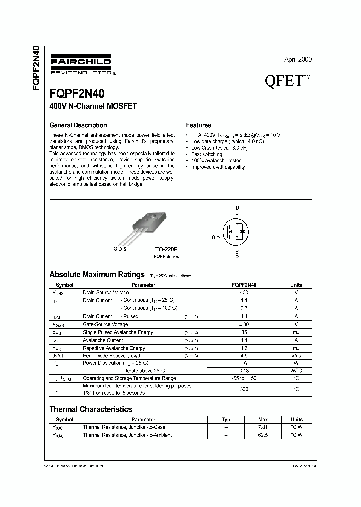 FQPF2N40_1241838.PDF Datasheet