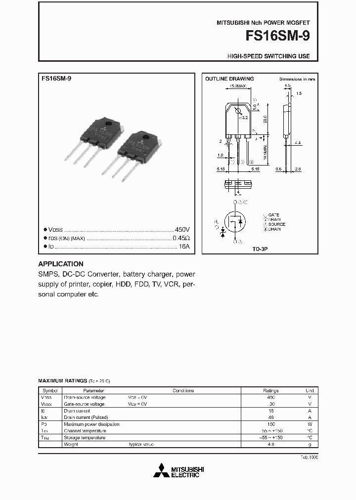 FS16SM-9_1162990.PDF Datasheet