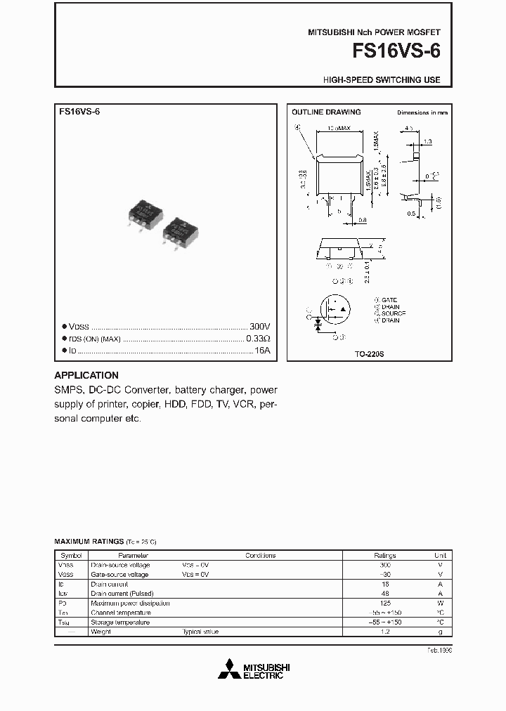 FS16VS-6_1242450.PDF Datasheet