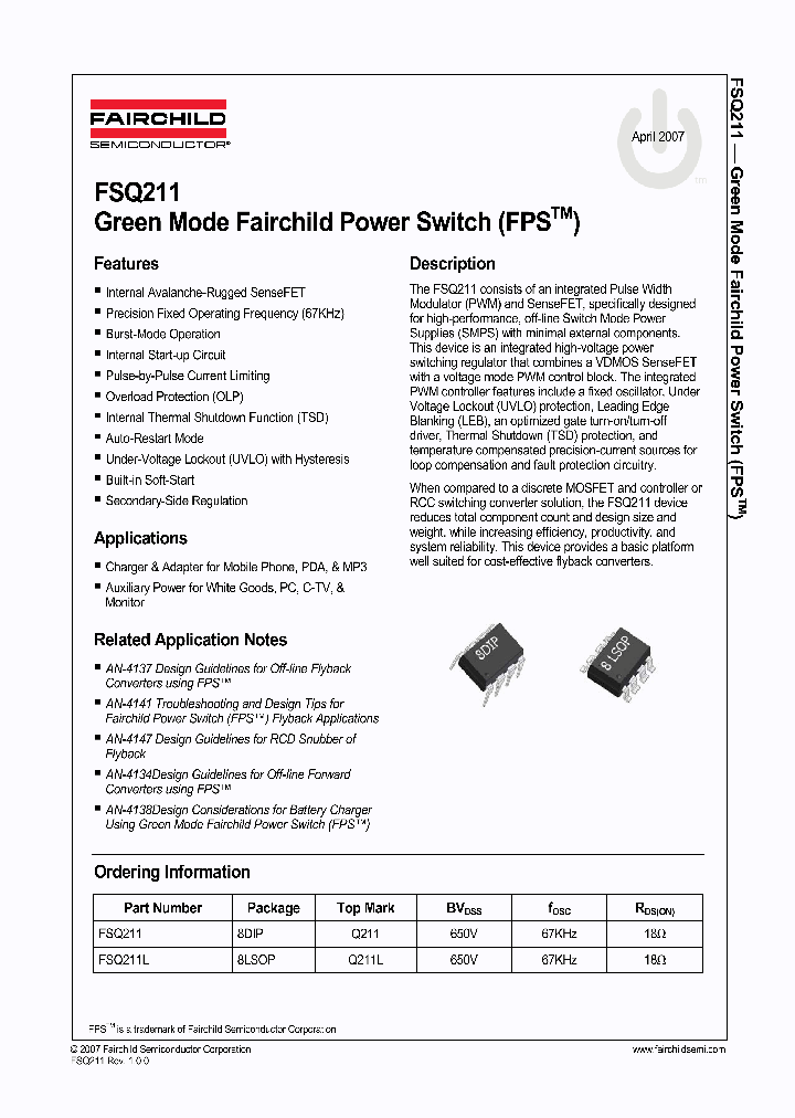 FSQ211L_1113832.PDF Datasheet