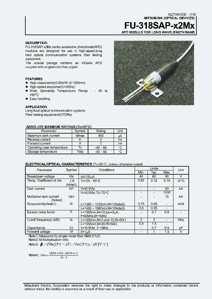 FU-318SAP-X2MX_1243312.PDF Datasheet