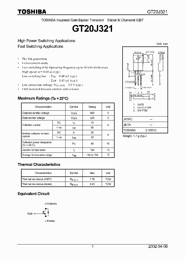 GT20J321_1246366.PDF Datasheet