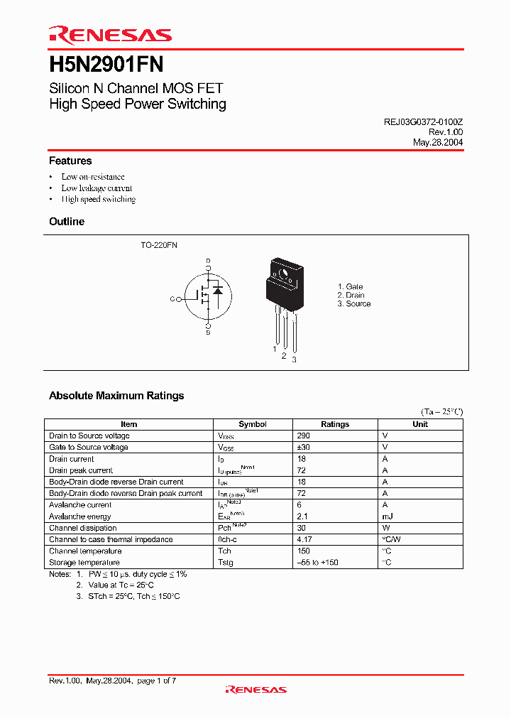 H5N2901FN_1095410.PDF Datasheet