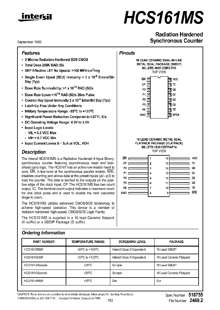 HCS161MS_1247829.PDF Datasheet