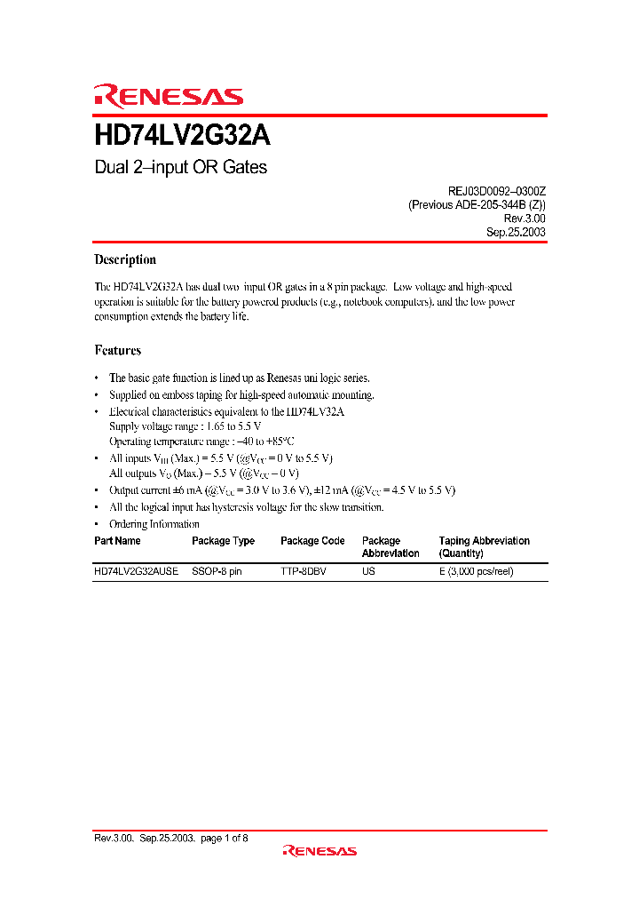 HD74LV2G32AUSE_1248531.PDF Datasheet